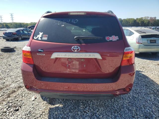 JTEDA41A292002732 - 2009 TOYOTA HIGHLANDER RED photo 6