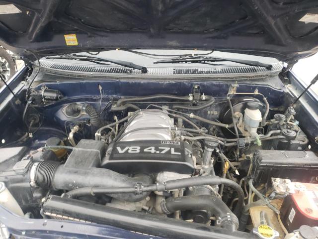 5TBBT441X1S170075 - 2001 TOYOTA TUNDRA ACCESS CAB ლურჯი ფოტო 11