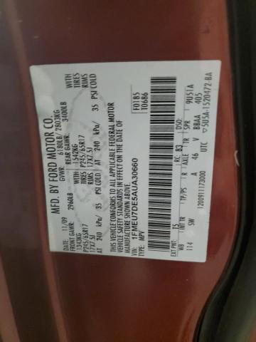 1FMEU7DE5AUA30660 - 2010 FORD EXPLORER XLT ყავისფერი ფოტო 13