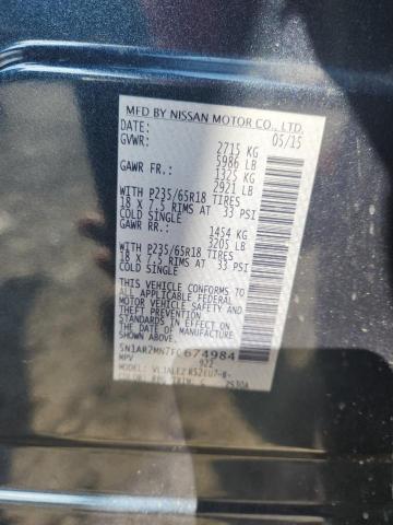 5N1AR2MN7FC674984 - 2015 NISSAN PATHFINDER S GRAY photo 13