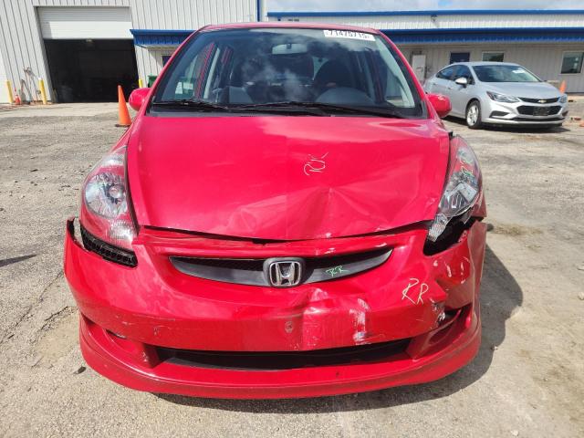 JHMGD38698S015740 - 2008 HONDA FIT SPORT RED photo 5