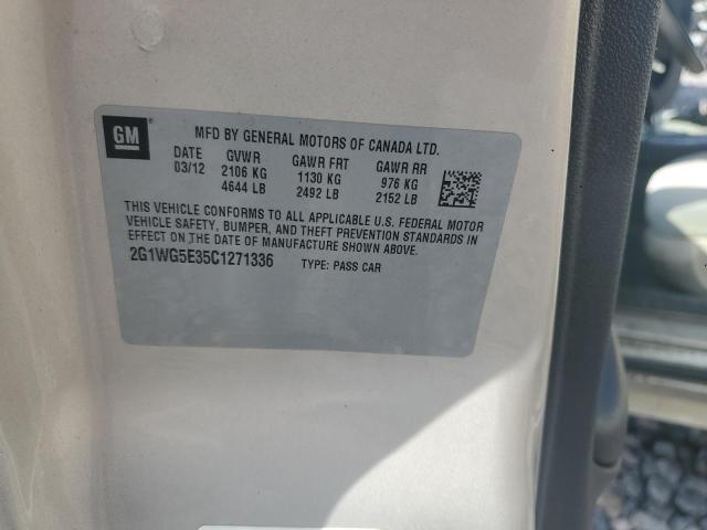 2G1WG5E35C1271336 - 2012 CHEVROLET IMPALA LT Beige photo 12