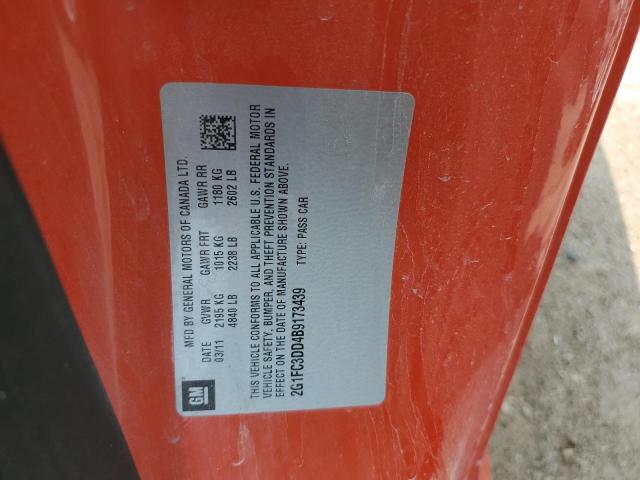 2G1FC3DD4B9173439 - 2011 CHEVROLET CAMARO LT ნარინჯისფერი ფოტო 13