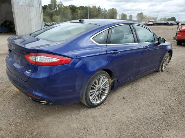 3FA6P0T94ER188762 - 2014 FORD FUSION SE BLUE photo 3