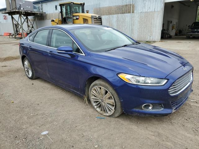 3FA6P0T94ER188762 - 2014 FORD FUSION SE BLUE photo 4