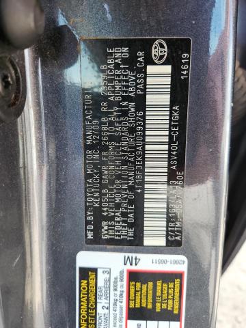 4T1BF3EK9AU099376 - 2010 TOYOTA CAMRY BASE GRAY photo 12