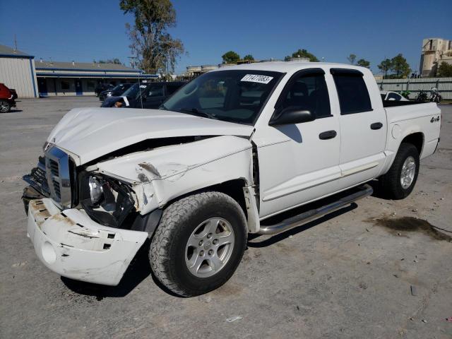 1D7HW58N35S103901 - 2005 DODGE DAKOTA QUAD LARAMIE WHITE photo 1