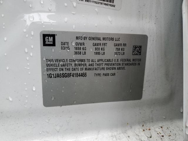 1G1JA6SG8F4184466 - 2015 CHEVROLET SONIC LS WHITE photo 12