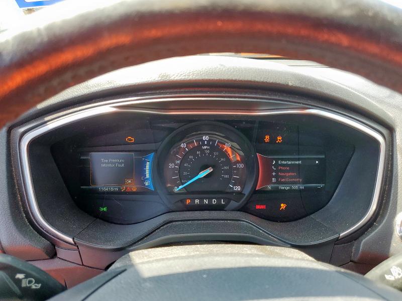 3FA6P0RU9KR265777 - 2019 FORD FUSION TITANIUM أسود صورة 9