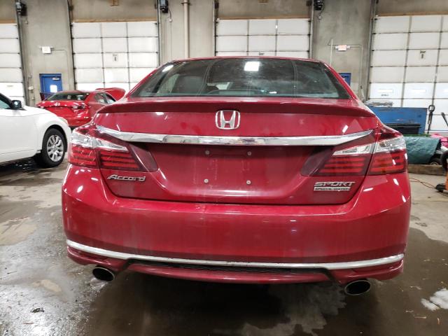 1HGCR2F1XHA048658 - 2017 HONDA ACCORD SPORT SPECIAL EDITION RED photo 6