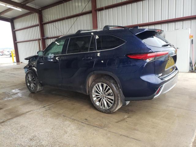 5TDEBRCH2MS033445 - 2021 TOYOTA HIGHLANDER HYBRID PLATINUM BLUE photo 2