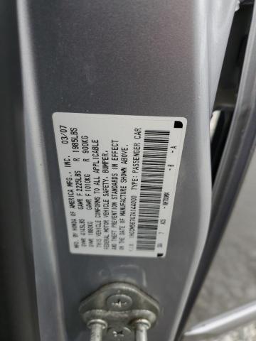 1HGCM56747A144000 - 2007 HONDA ACCORD EX SILVER photo 12