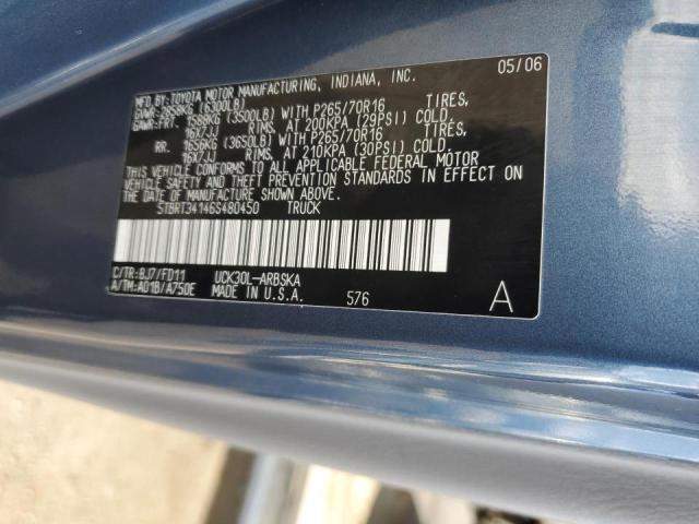 5TBRT34146S480450 - 2006 TOYOTA TUNDRA ACCESS CAB SR5 BLUE photo 13
