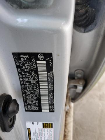 JTDKN3DU4A0140868 - 2010 TOYOTA PRIUS SILVER photo 12