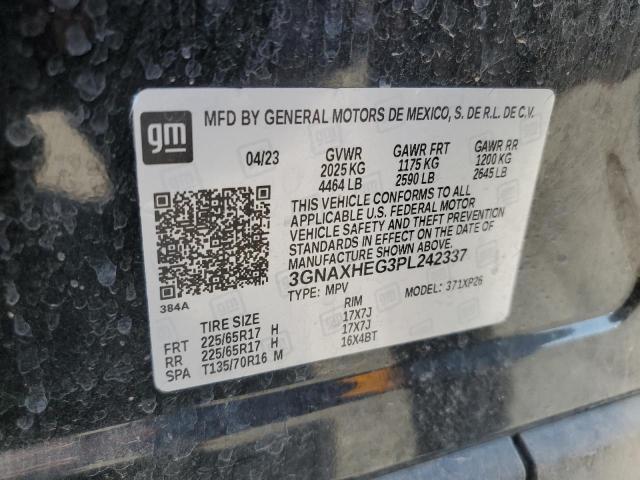 3GNAXHEG3PL242337 - 2023 CHEVROLET EQUINOX LS Czarny zdjęcie 12