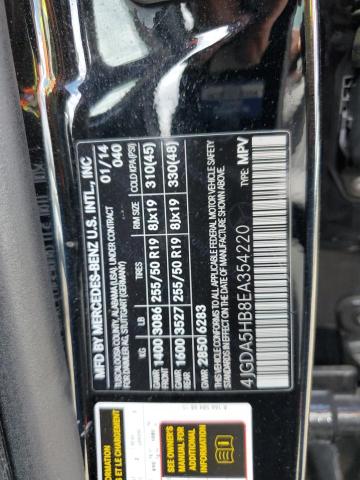 4JGDA5HB8EA354220 - 2014 MERCEDES-BENZ ML 350 4MATIC BLACK photo 13