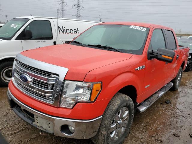 1FTFW1ET7DKE32533 - 2013 FORD F150 SUPERCREW RED photo 1