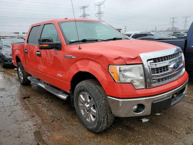 1FTFW1ET7DKE32533 - 2013 FORD F150 SUPERCREW RED photo 4