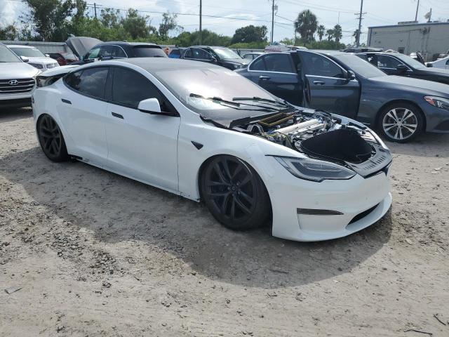 5YJSA1E68MF452097 - 2021 TESLA MODEL S თეთრი ფოტო 4