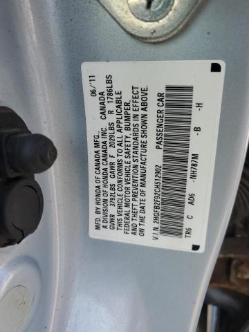2HGFB2F92CH512902 - 2012 HONDA CIVIC EXL Gümüş foto 12
