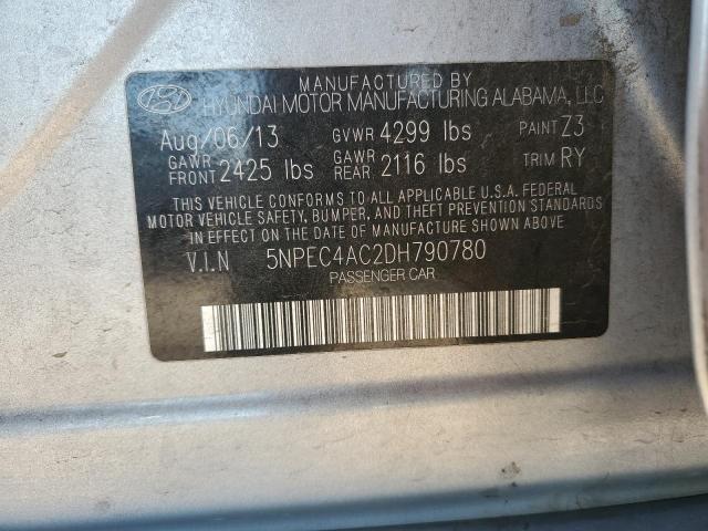 5NPEC4AC2DH790780 - 2013 HYUNDAI SONATA SE 蓝色 照片 12