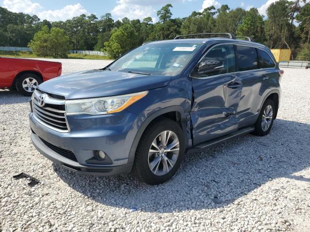 5TDKKRFH9ES030980 - 2014 TOYOTA HIGHLANDER XLE TEAL photo 1