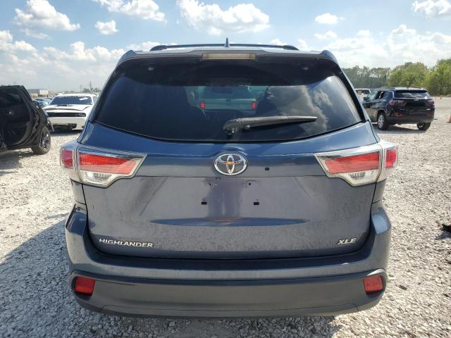 5TDKKRFH9ES030980 - 2014 TOYOTA HIGHLANDER XLE TEAL photo 6