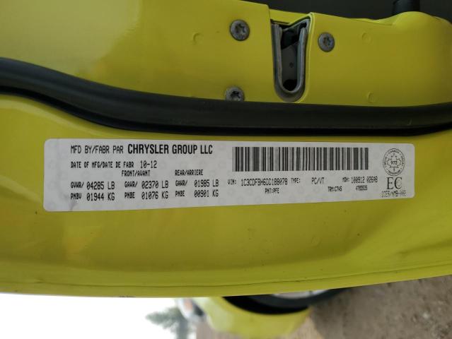 1C3CDFBH6DD188078 - 2013 DODGE DART SXT მწვანე ფოტო 12