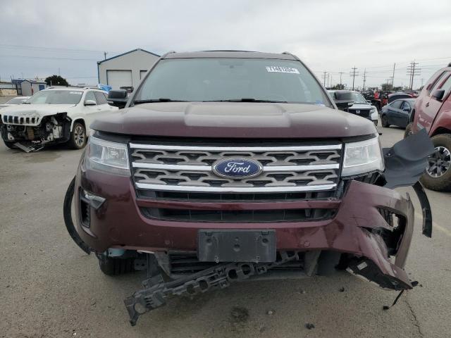 1FM5K8D81JGA35780 - 2018 FORD EXPLORER XLT BURGUNDY photo 5