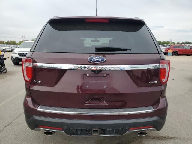 1FM5K8D81JGA35780 - 2018 FORD EXPLORER XLT BURGUNDY photo 6