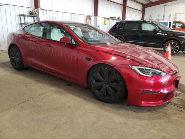 5YJSA1E50RF536199 - 2024 TESLA MODEL S RED photo 4
