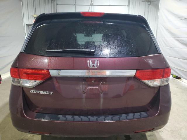 5FNRL5H62EB080916 - 2014 HONDA ODYSSEY EXL BURGUNDY photo 6