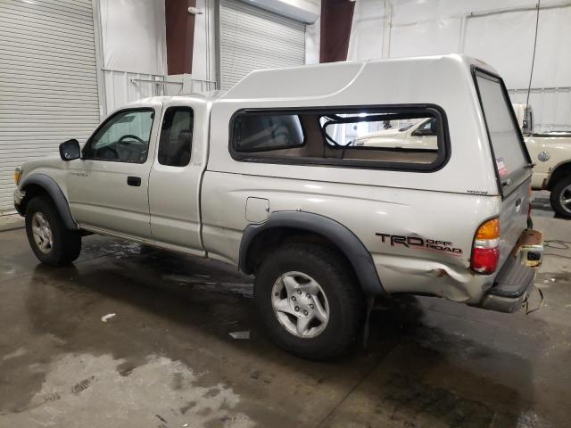 5TEWN72N41Z806566 - 2001 TOYOTA TACOMA XTRACAB SILVER photo 2