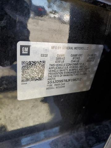 1G1ZD5ST6JF198252 - 2018 CHEVROLET MALIBU LT BLACK photo 12