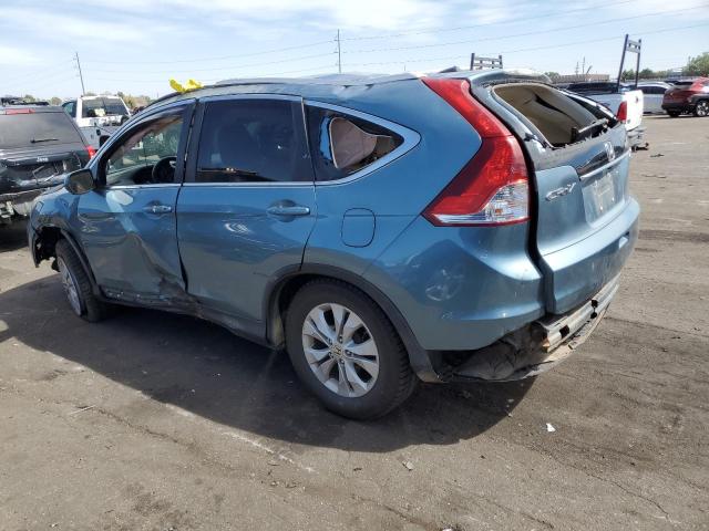 5J6RM4H72DL036498 - 2013 HONDA CR-V EXL TURQUOISE photo 2