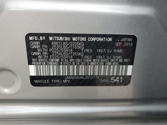 JA4AD3A34LZ012178 - 2020 MITSUBISHI OUTLANDER SE 银色 照片 14