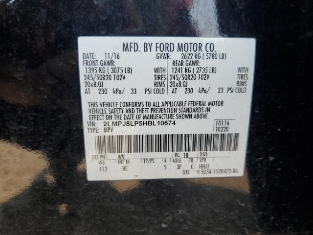 2LMPJ8LP5HBL10674 - 2017 LINCOLN MKX RESERVE Schwarz Foto 13