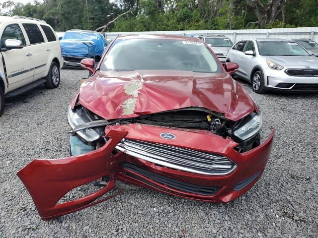 3FA6P0H74GR266421 - 2016 FORD FUSION SE RED photo 5