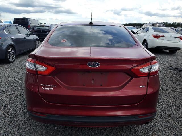 3FA6P0H74GR266421 - 2016 FORD FUSION SE RED photo 6
