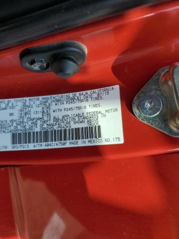 3TMLU4EN5FM203551 - 2015 TOYOTA TACOMA DOUBLE CAB Қызыл фото 12