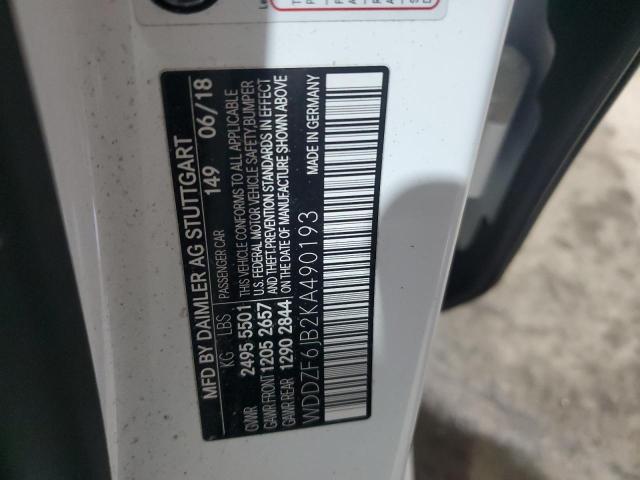 WDDZF6JB2KA490193 - 2019 MERCEDES-BENZ E 450 4MATIC WHITE photo 13