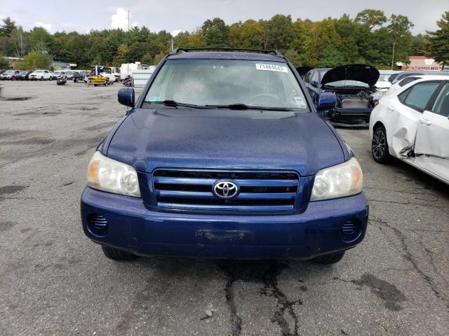 JTEHD21A050038857 - 2005 TOYOTA HIGHLANDER BLUE photo 5