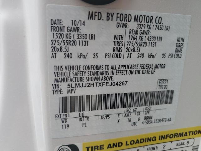 5LMJJ2HTXFEJ04267 - 2015 LINCOLN NAVIGATOR 白色 照片 14