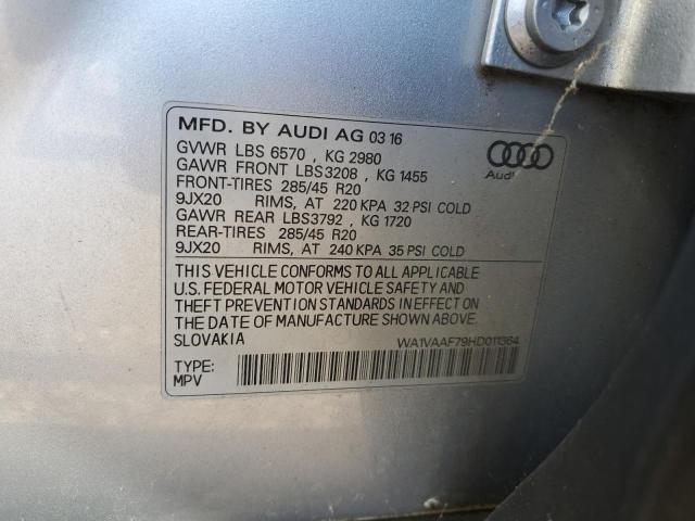 WA1VAAF79HD011364 - 2017 AUDI Q7 PRESTIGE SILVER photo 13