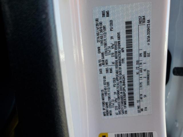 1FMEE5BP2PLB86241 - 2023 FORD BRONCO BASE WHITE photo 13