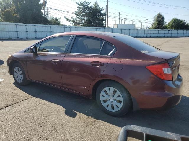 JHMFB2F52CS003590 - 2012 HONDA CIVIC LX 勃艮第红 照片 2