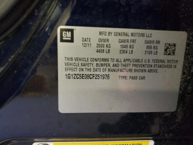 1G1ZC5E08CF251976 - 2012 CHEVROLET MALIBU 1LT BLUE photo 13