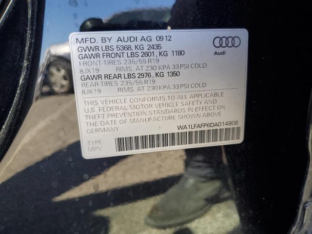 WA1LFAFP6DA014808 - 2013 AUDI Q5 PREMIUM PLUS Negro foto 13