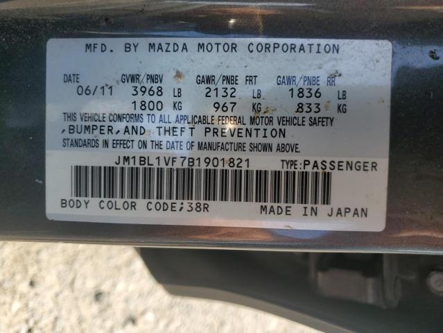 JM1BL1VF7B1901821 - 2011 MAZDA 3 I GRAY photo 18