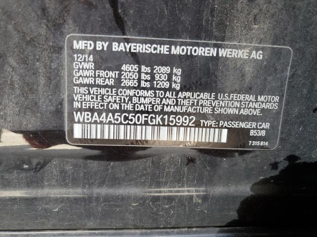 WBA4A5C50FGK15992 - 2015 BMW 428 I GRAN COUPE BLACK photo 13